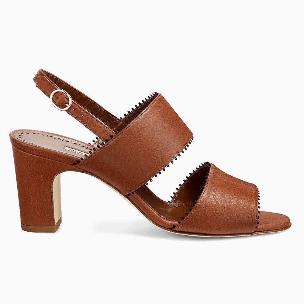 Manolo Blahnik Persio Leather Sandals size 41